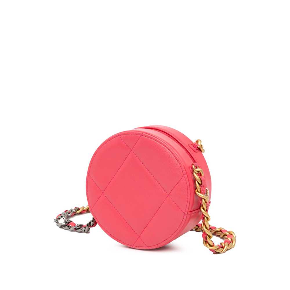 Chanel Chanel Lambskin 19 Round Clutch with Chain… - image 2