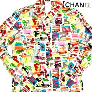 【CHANEL】Chanel Blouse Multi-Color Coco Mark Button