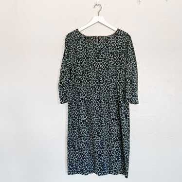 Talbots Gray Leopard Sheath Dress size 10