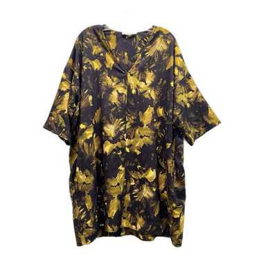 Bryn Walker Tunic Dress XL Black Floral Asymmetrical Oversized Pullover buy Top