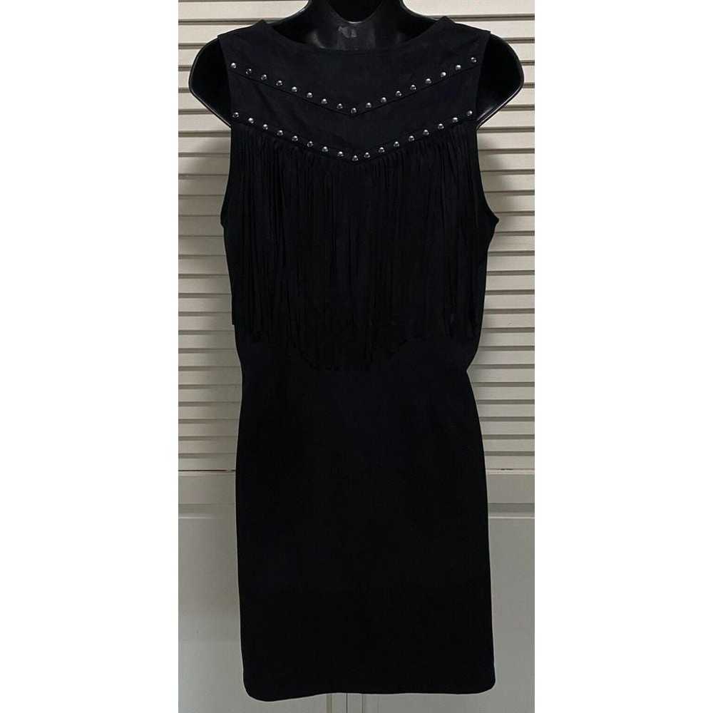 Idylwind Black Suede Tank Fringe Dress Studded Si… - image 5