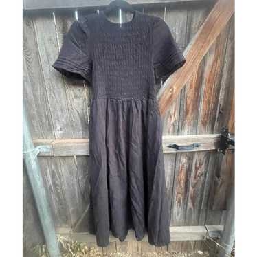 ESTHER and CO Australia black DRESS cotton smocked