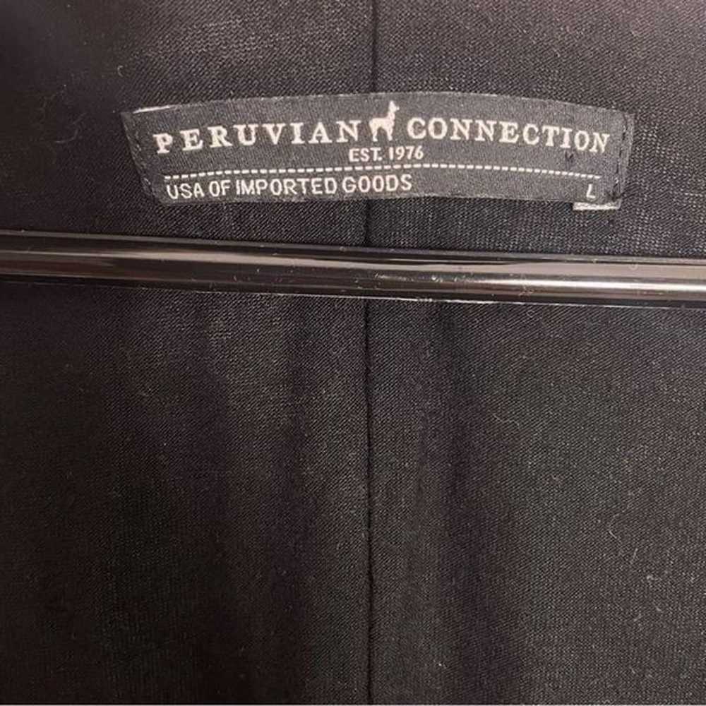 Peruvian Connection Black Wool Blend Double Layer… - image 8