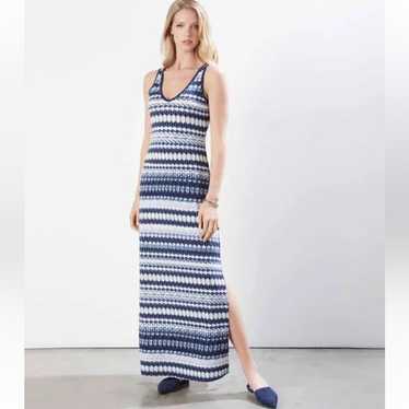 Karen Kane Catalina Slit Maxi Dress Blue Ikat Leg… - image 1