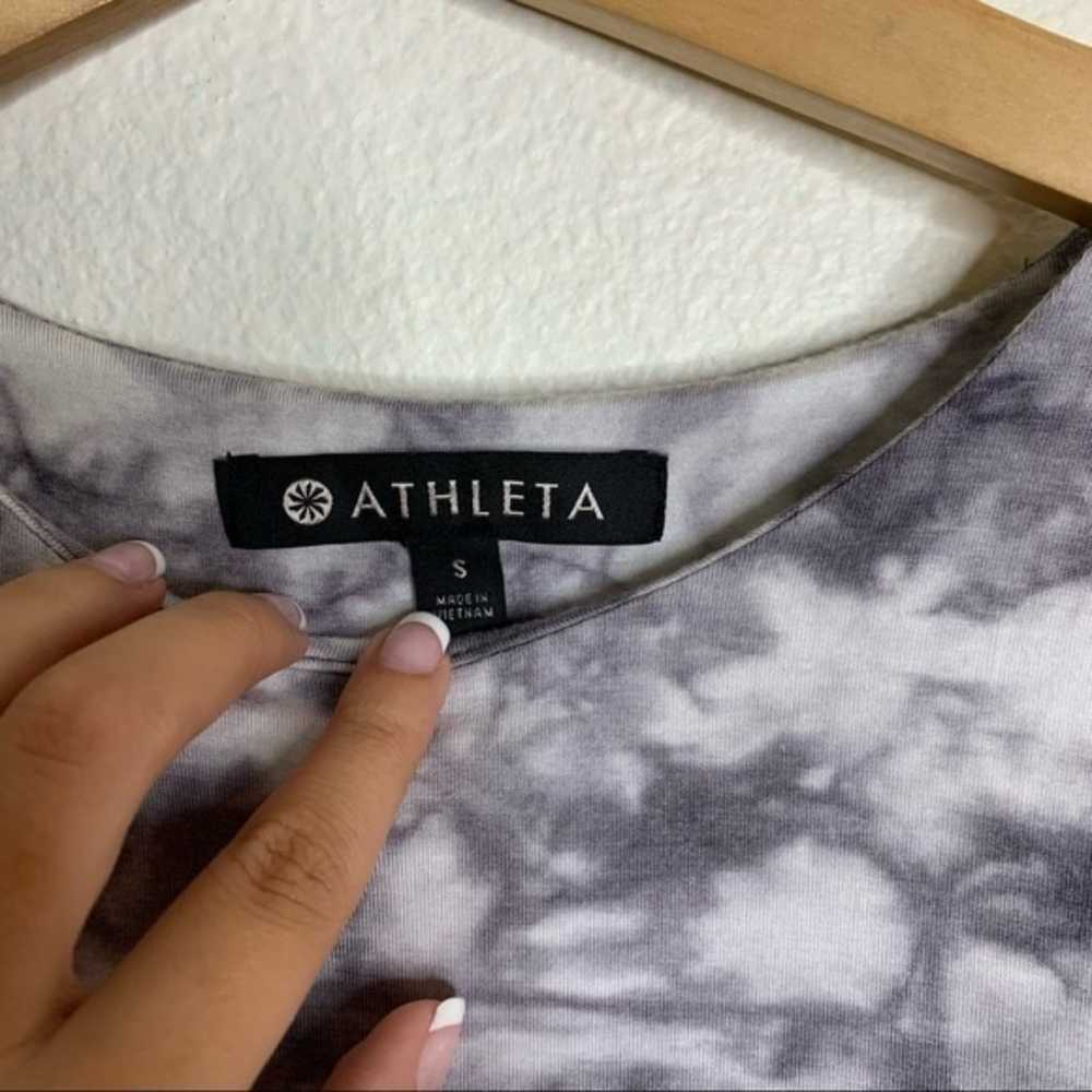 Athleta Tie Dye Gray & White Tank Dress Size Small - image 3