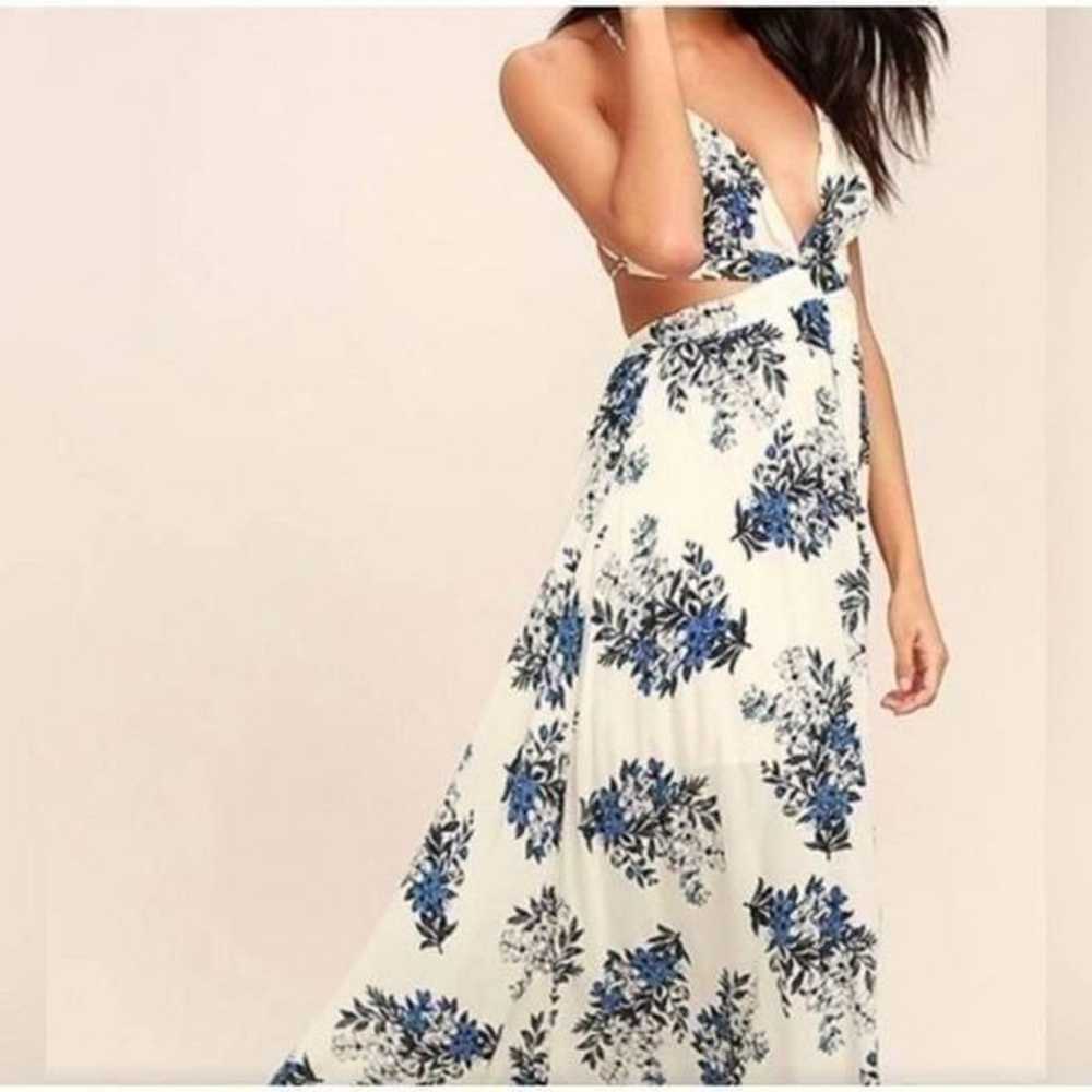 ILLa ILLa White Floral Print Maxi Dress, EUC - image 2