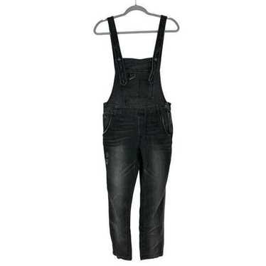 Free People Denim Jean Bib Overall Size 27 Black