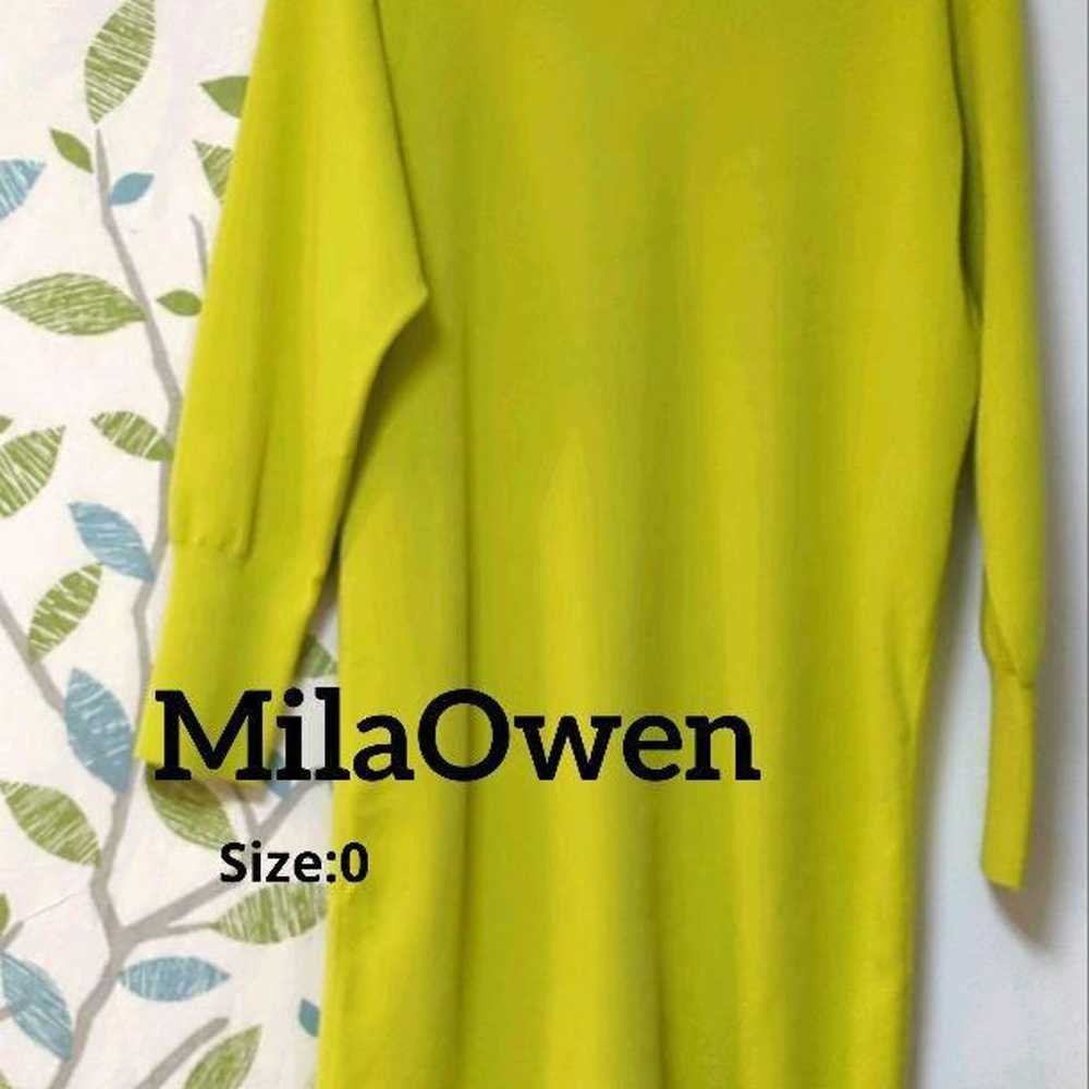 MilaOwen V-Neck Dress Lime High Gauge - image 1