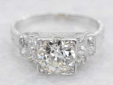 Old Mine Cut Diamond Engagement Ring - image 1