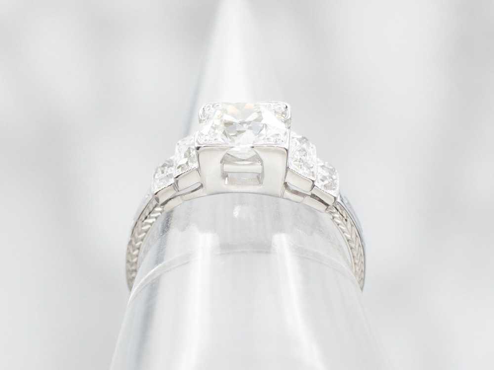 Old Mine Cut Diamond Engagement Ring - image 3