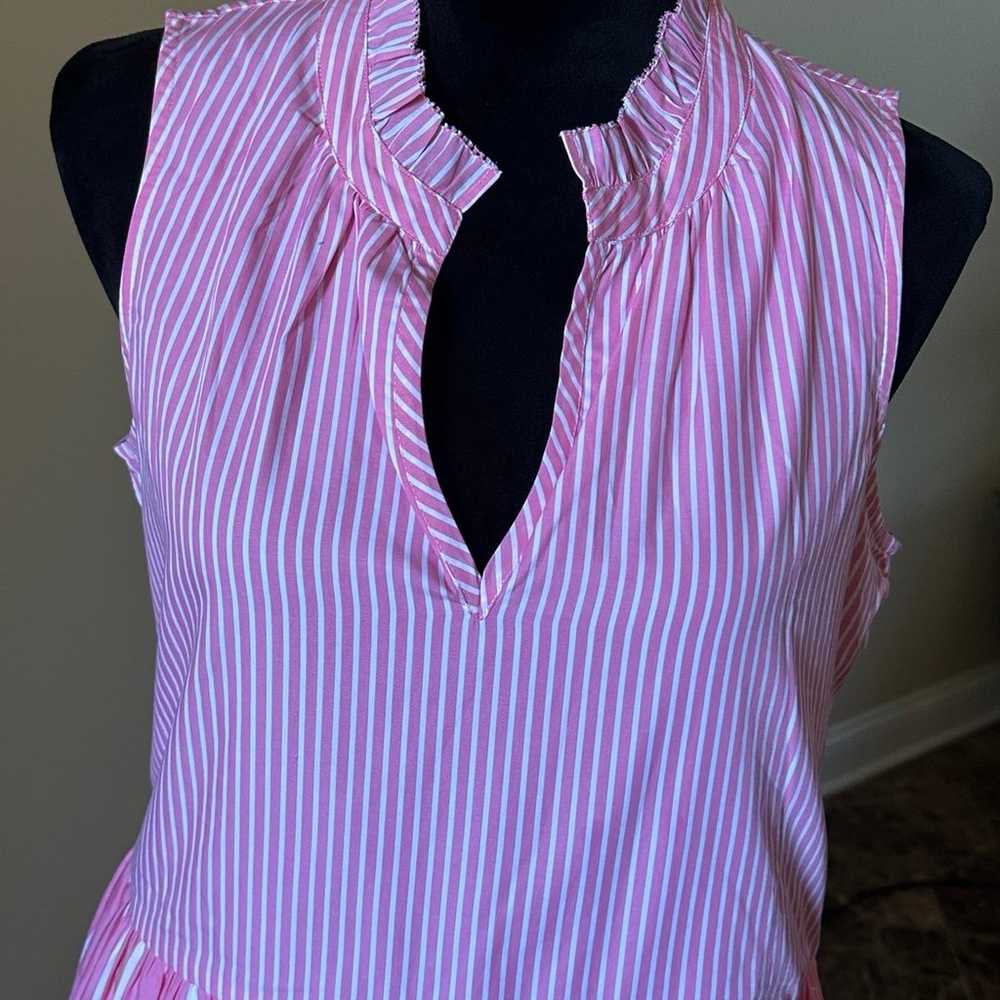 NWOT J CREW Re-Imagined tiered pink dress - image 3