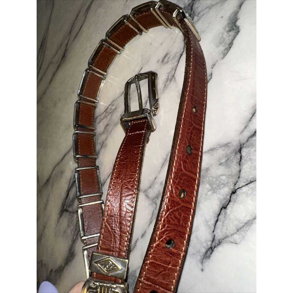 Brighton Brighton Leather Silver Concho Women Bel… - image 2