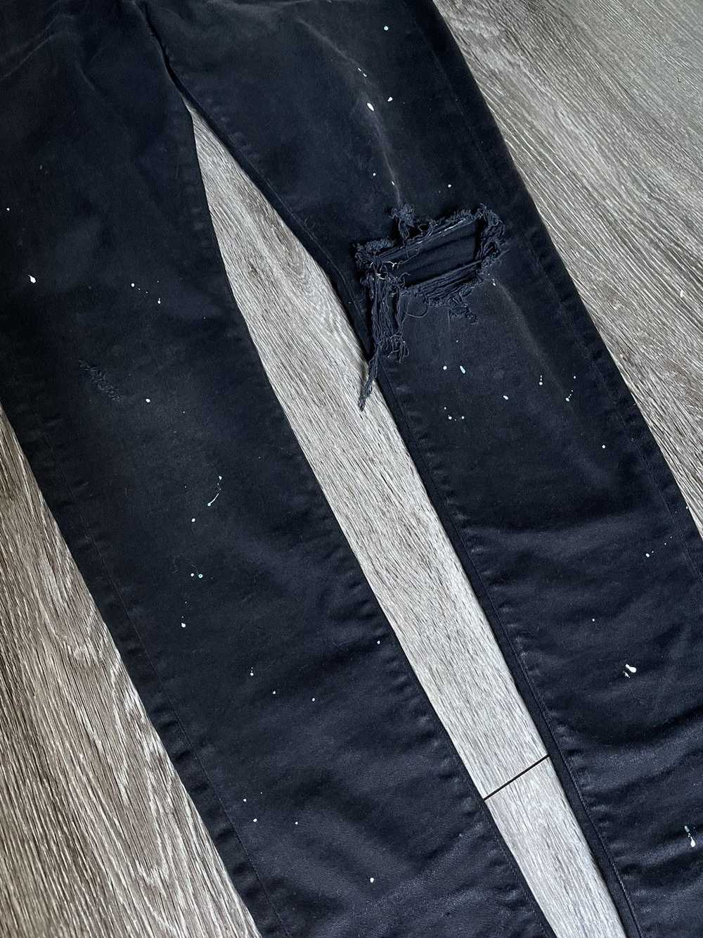 Amiri Amiri Paint Splattered Black Denim Jeans - image 3