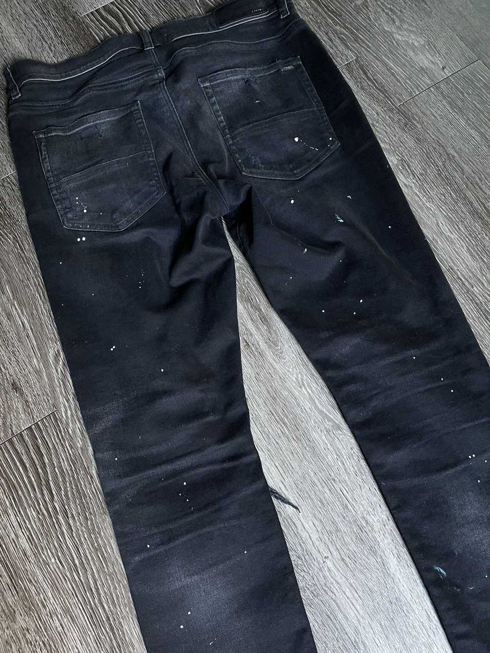 Amiri Amiri Paint Splattered Black Denim Jeans - image 6