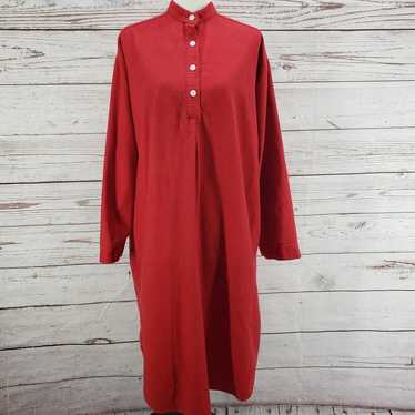 The J Peterman Company Women's 100% Cotton Red Fl… - image 1