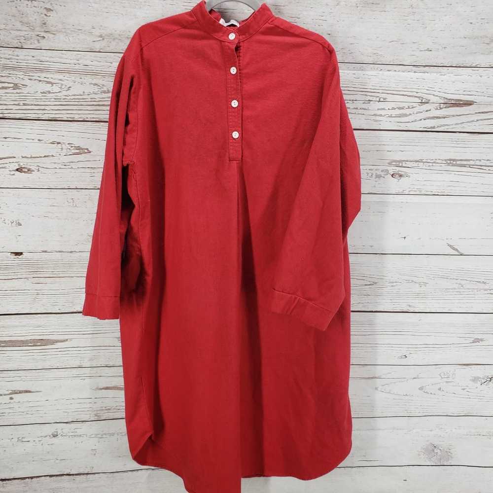 The J Peterman Company Women's 100% Cotton Red Fl… - image 2