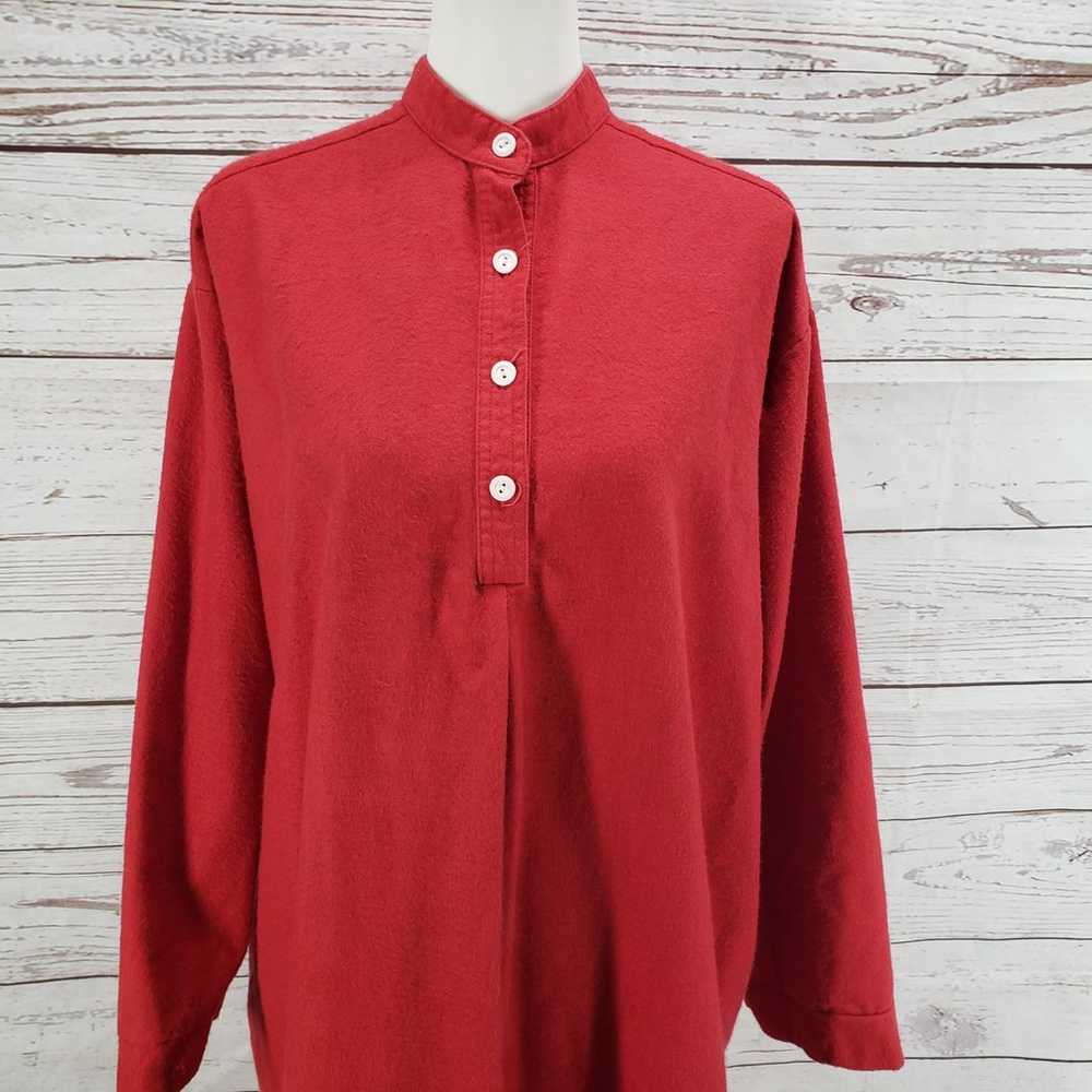 The J Peterman Company Women's 100% Cotton Red Fl… - image 3