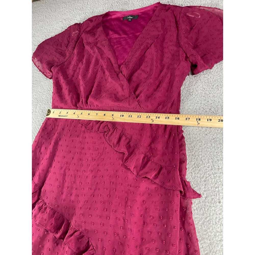 Lulus Dress Womens XL Red Maroon Asymmetrical Ruf… - image 7