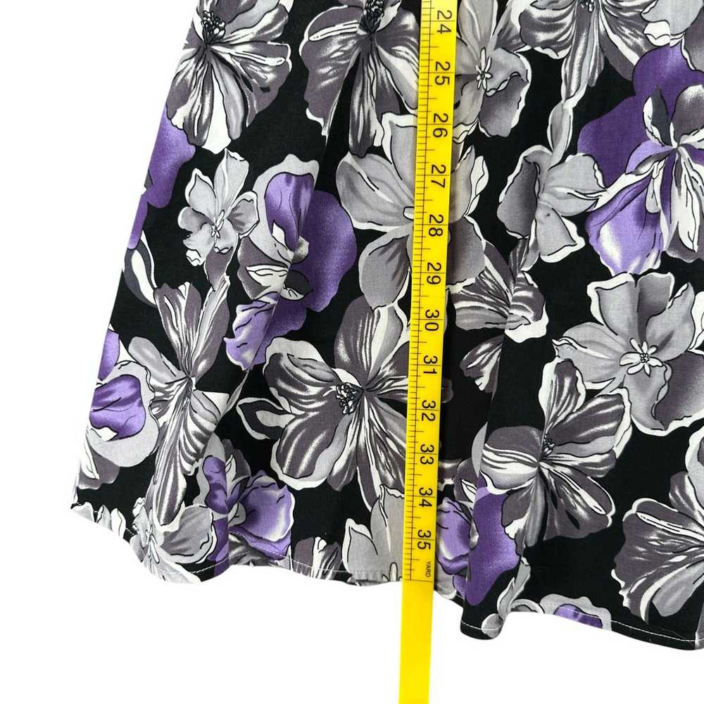 Acevog Lily Purple Sleeveless Floral Print Aline … - image 8