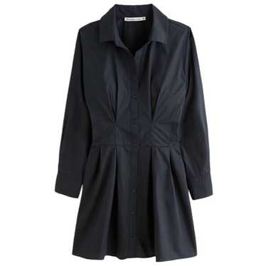 Abercrombie Poplin Nipped Waist Shirtdress Black … - image 1