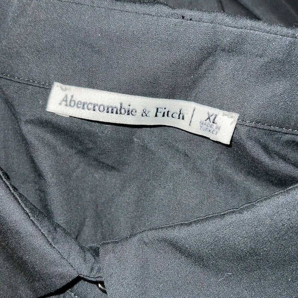 Abercrombie Poplin Nipped Waist Shirtdress Black … - image 8