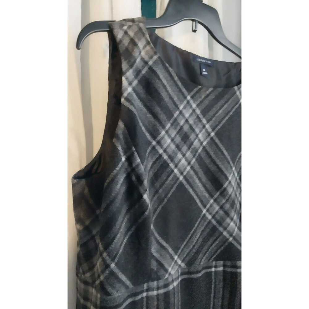 Lands End Gray Plaid Wool Tank Sheath Dress Pocke… - image 3