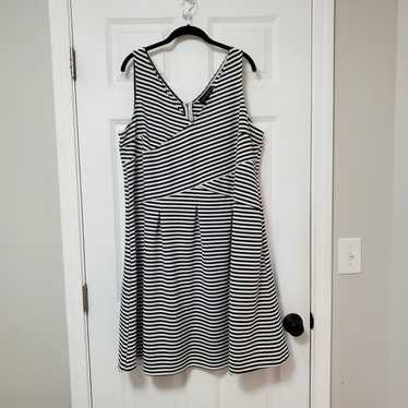 Lane Bryant Black & White Striped Dress Size 20