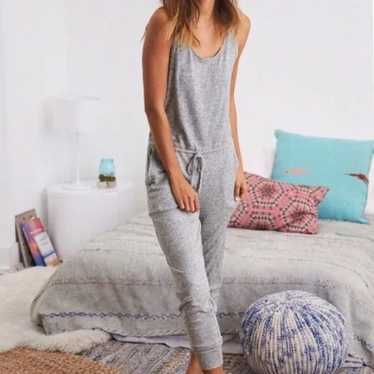 Aerie Gray Soft Casual Racerback Lounge Romper Jum