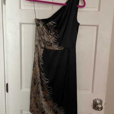 London Times black one shoulder dress