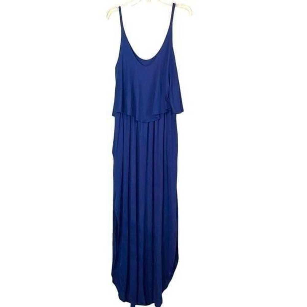 Sweet Lovely By Jen Navy Maxi Dress Size Medium - image 9