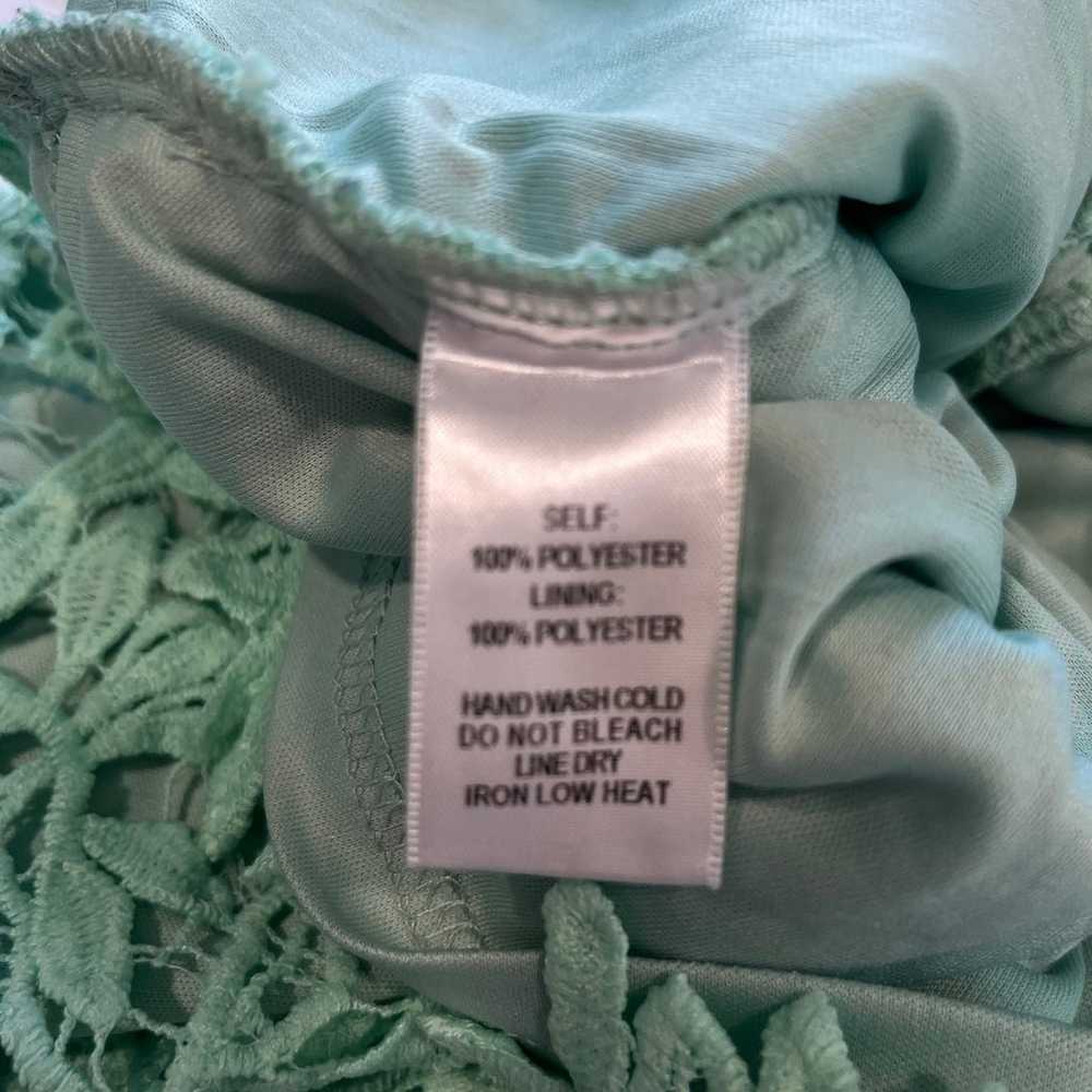 Lulus Right Sheer Right Now Mint Green Lace Bodyc… - image 12