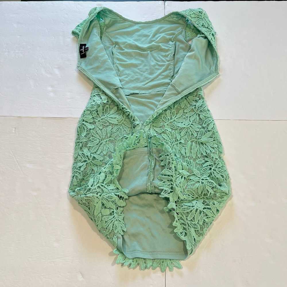 Lulus Right Sheer Right Now Mint Green Lace Bodyc… - image 8