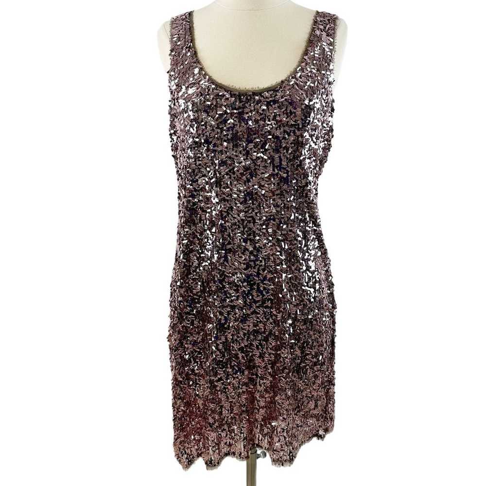 Banana Republic Sequin Dress Womens Medium Pink M… - image 1