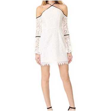 Wayf Cold Shoulder Bell Sleeve Lace Dress White La