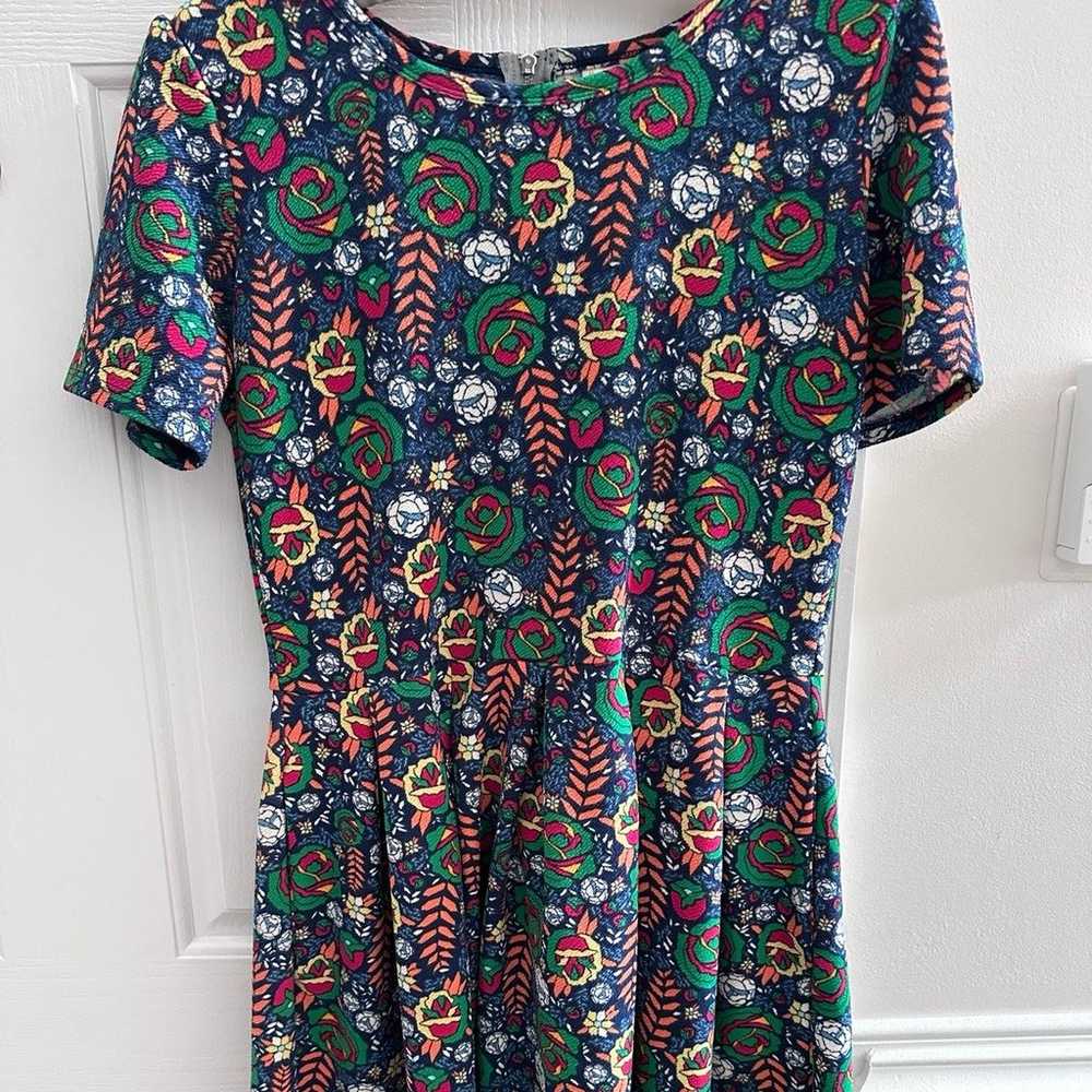 LuLaRoe Amelia Floral Multicolored Stretchy Knit … - image 1