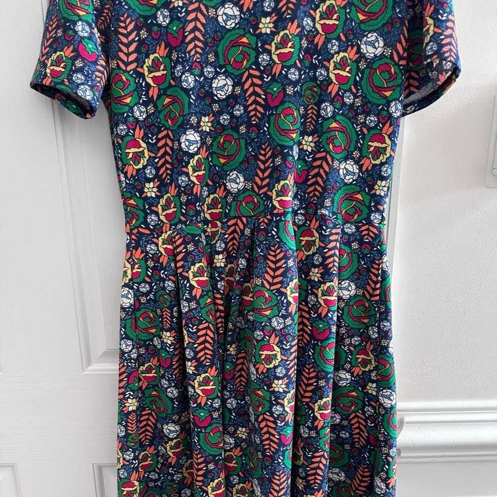 LuLaRoe Amelia Floral Multicolored Stretchy Knit … - image 2