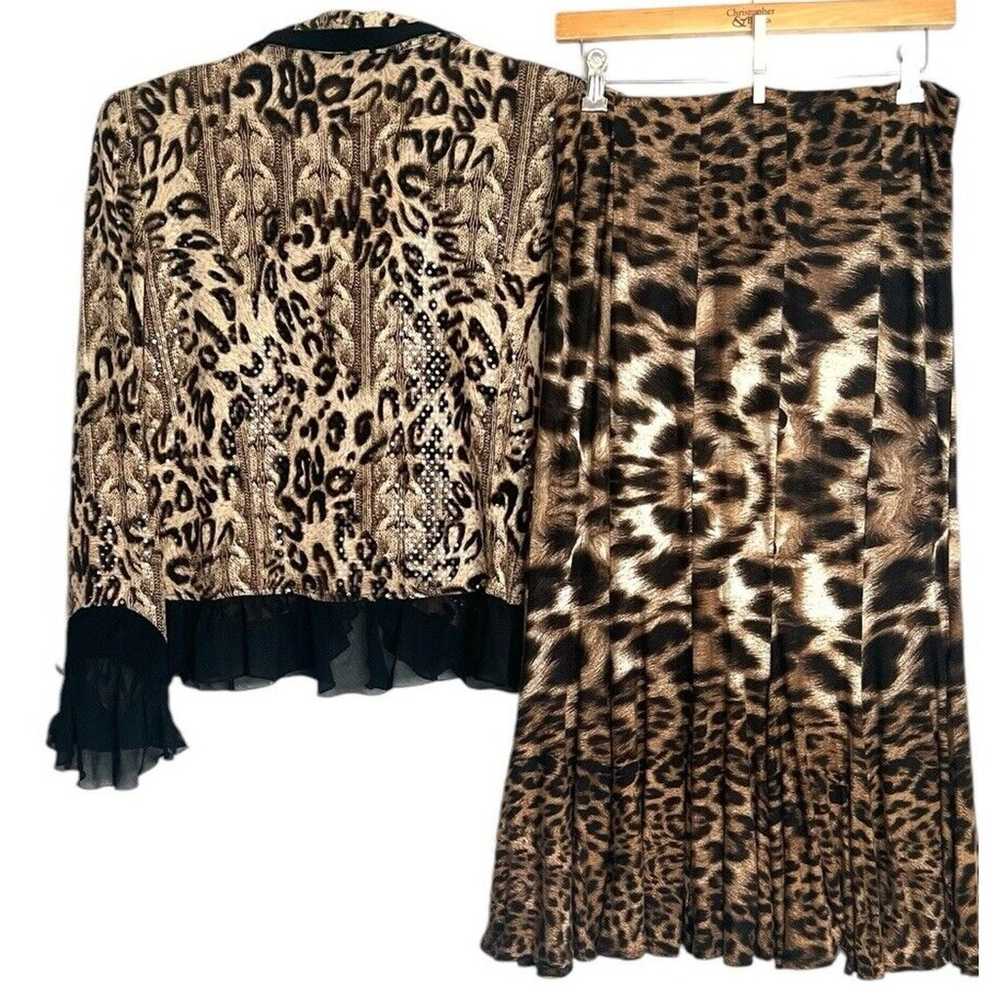 Joseph Ribkoff Skirt Suit Woman 18 Animal Print S… - image 2