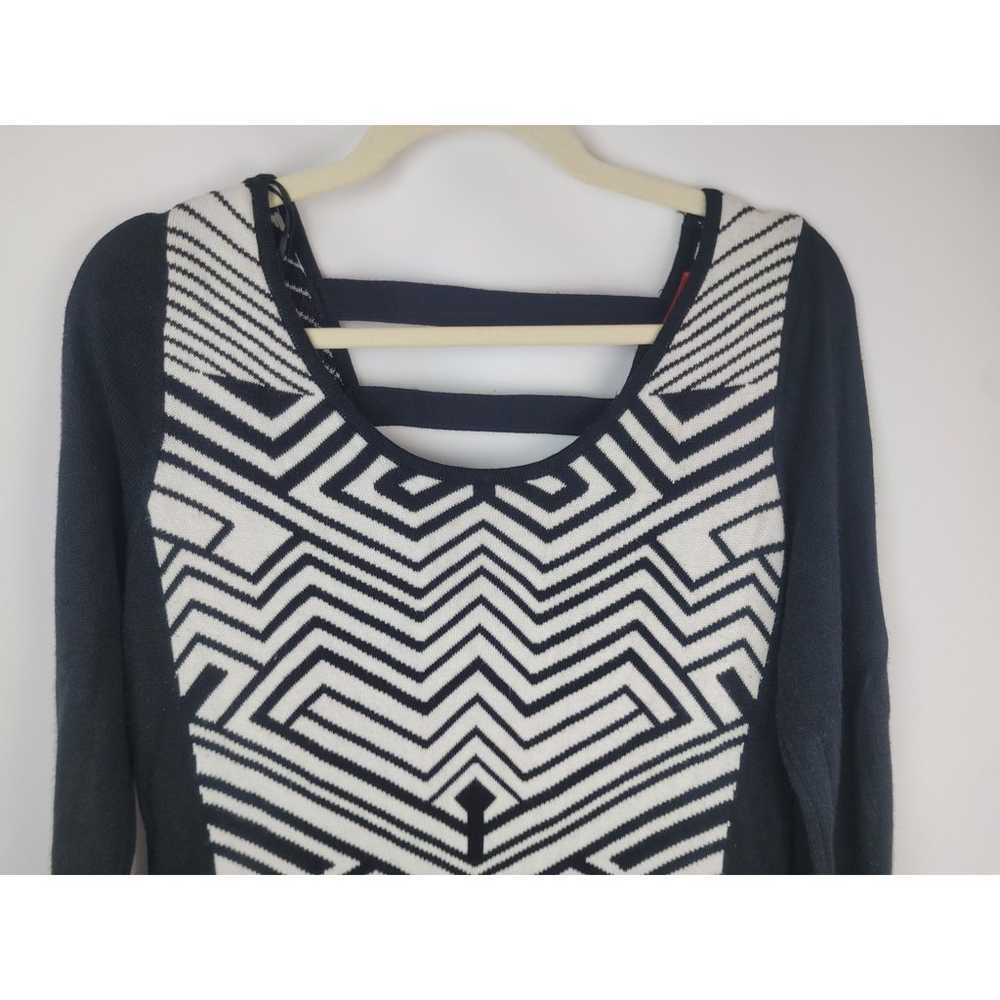 Vintage Bongo 90's Black White OP Art Long Sleeve… - image 2