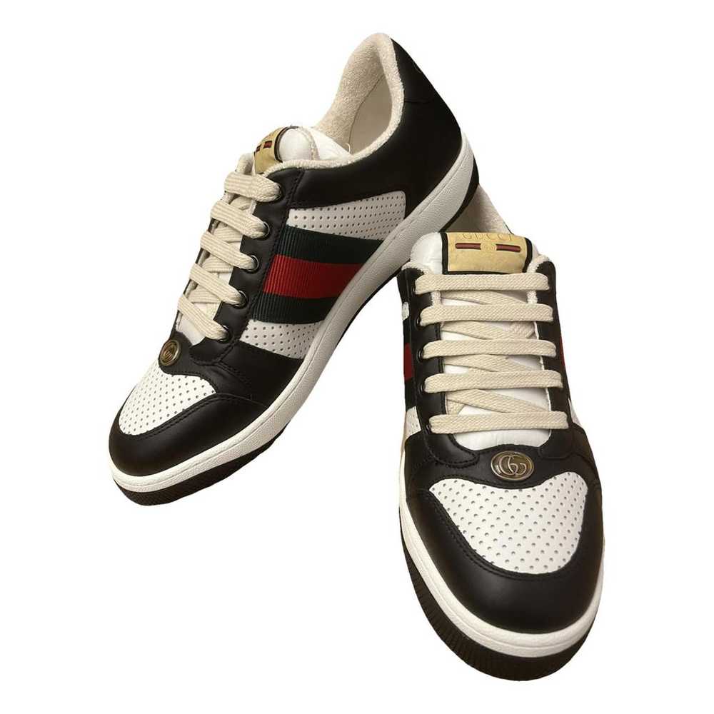 Gucci Screener leather low trainers - image 1