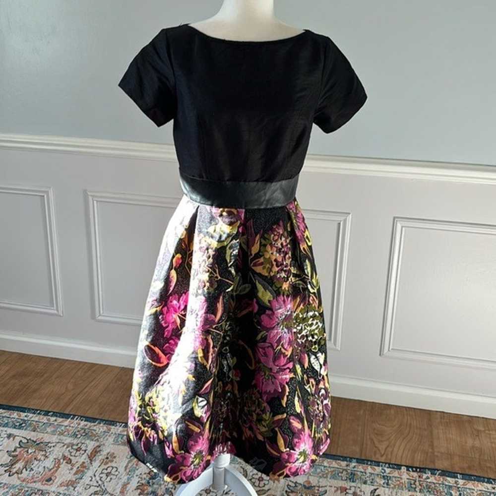 eShakti Floral Brocade Party Dress Women’s Sz 6 S… - image 2