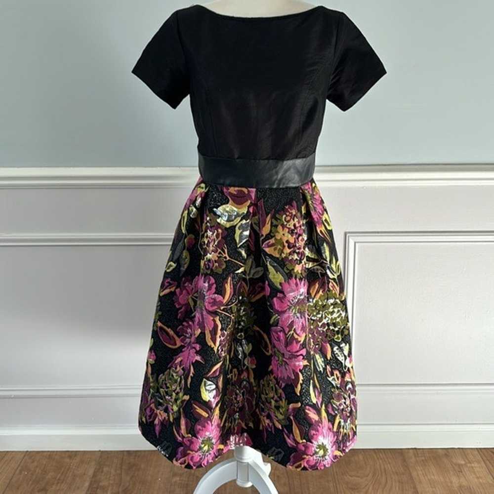 eShakti Floral Brocade Party Dress Women’s Sz 6 S… - image 3