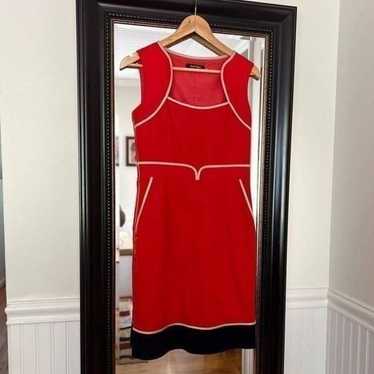 Ellen Tracy Sheath Orange Dress Size 4 - image 1