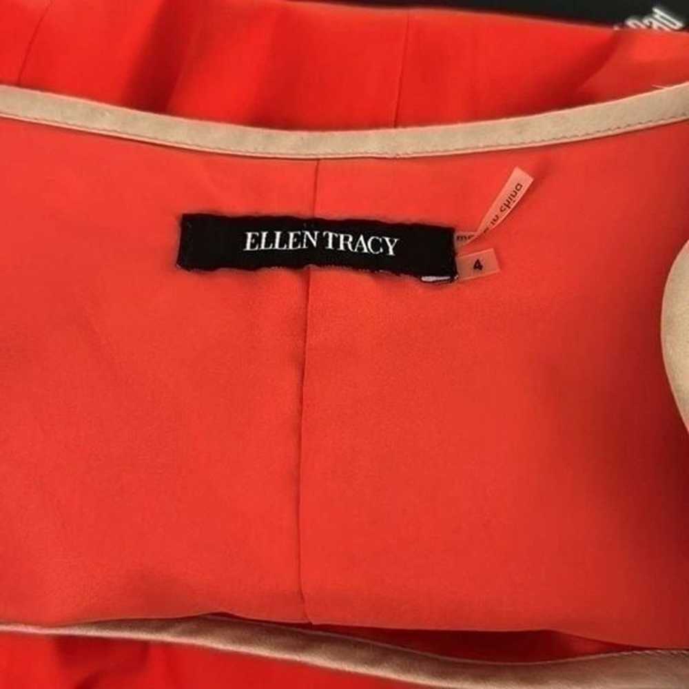 Ellen Tracy Sheath Orange Dress Size 4 - image 3