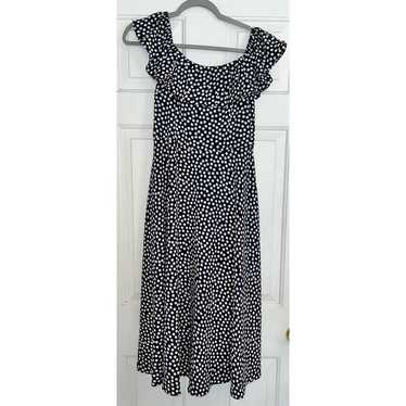 Betsey Johnson Polka Dot Off The Shoulder Dress N… - image 1