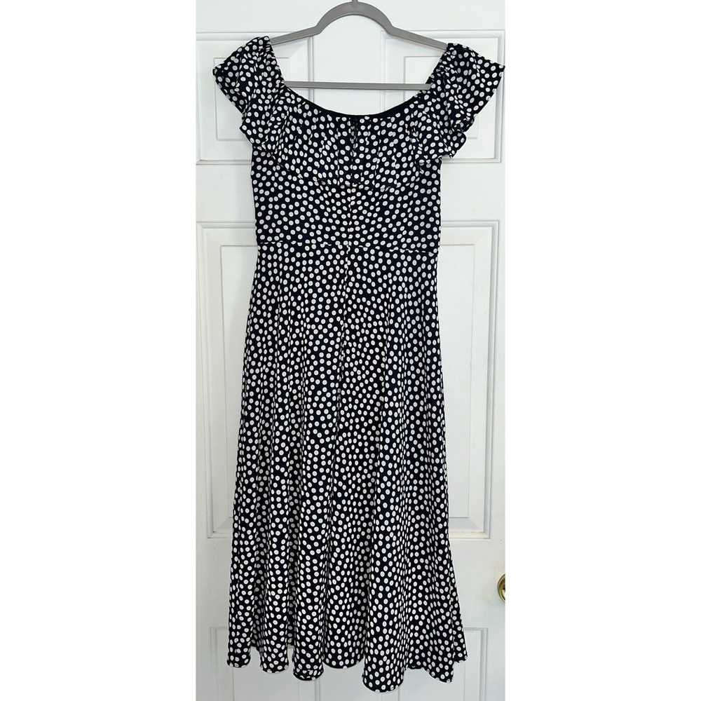 Betsey Johnson Polka Dot Off The Shoulder Dress N… - image 2