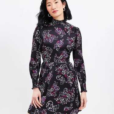 NWOT Loft Paisley Smocked Flare Dress