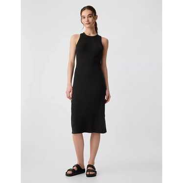 Athleta Black Stretch Scuba Knit Midi Sheath Athle