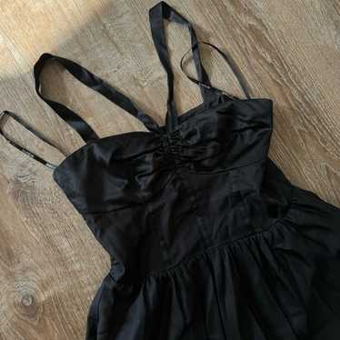 Black Bebe Vintage Corset Dress - image 1