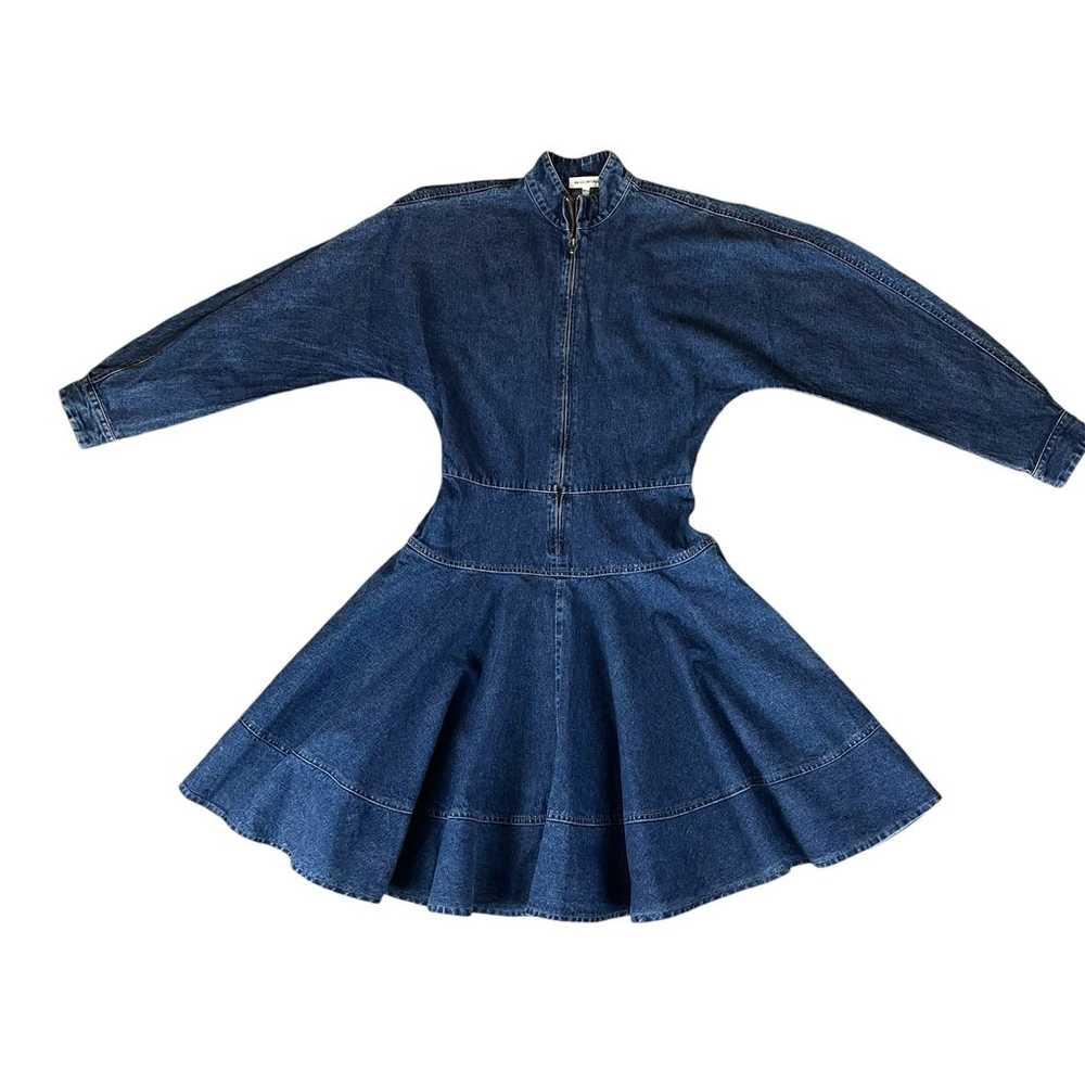 VTG Byblos Denim Dress Women's 8 Batwing Long Sle… - image 1