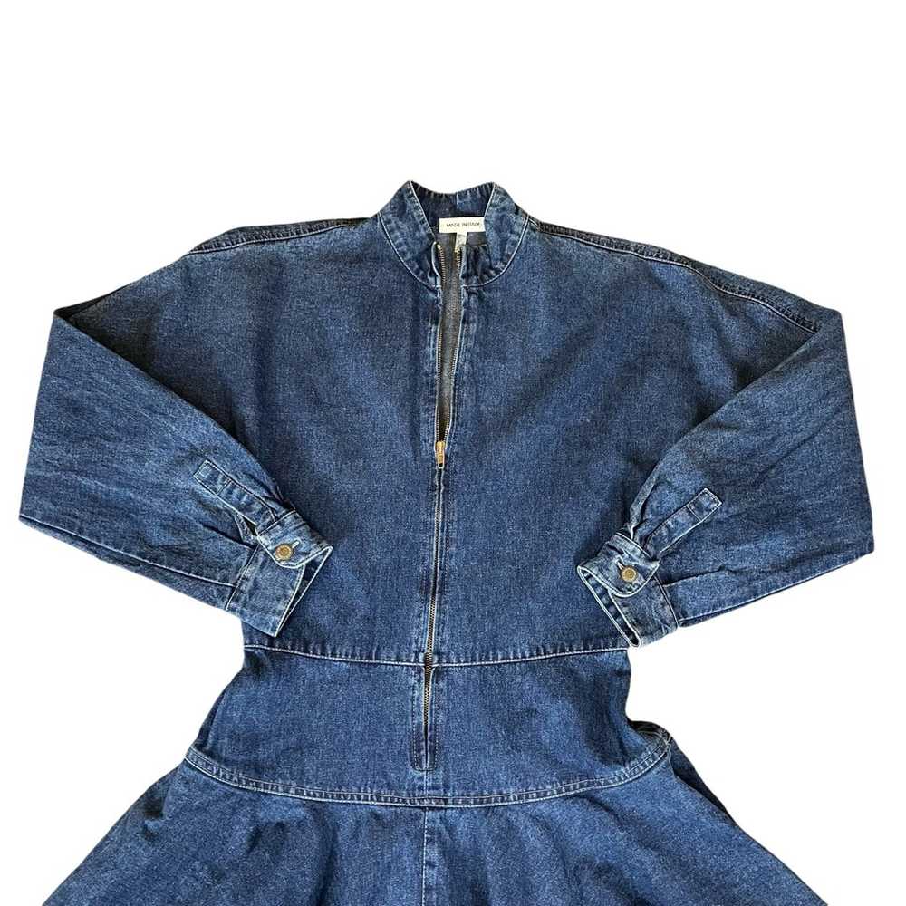 VTG Byblos Denim Dress Women's 8 Batwing Long Sle… - image 2